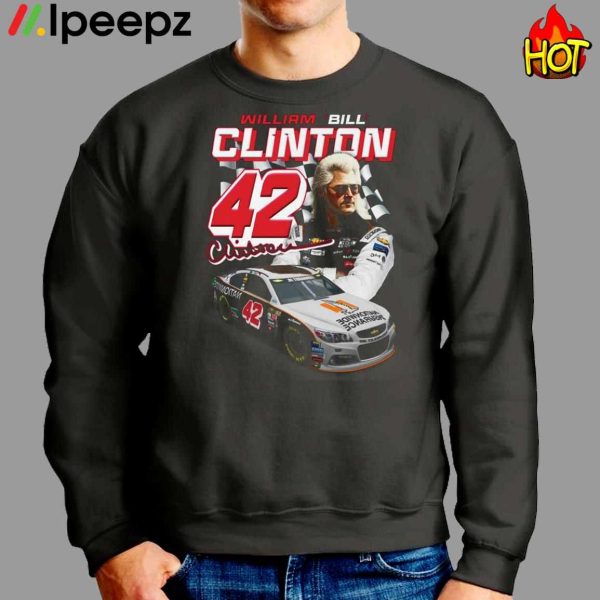 Bill Clinton 42 Race Car Shirt