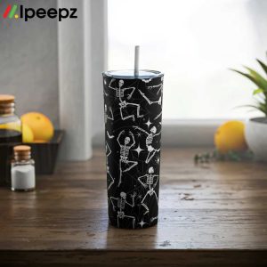 Dancing Skeleton Metal Tumbler