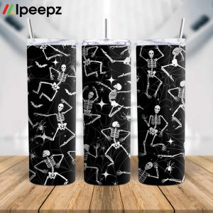 Dancing Skeleton Metal Tumbler