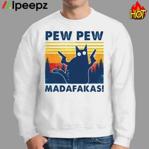 Pew Pew Madafakas Cat gun shirt