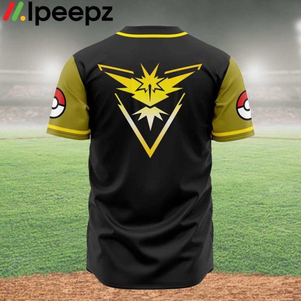 Team Instinct Pokemon Go Anime Baseball Jersey
