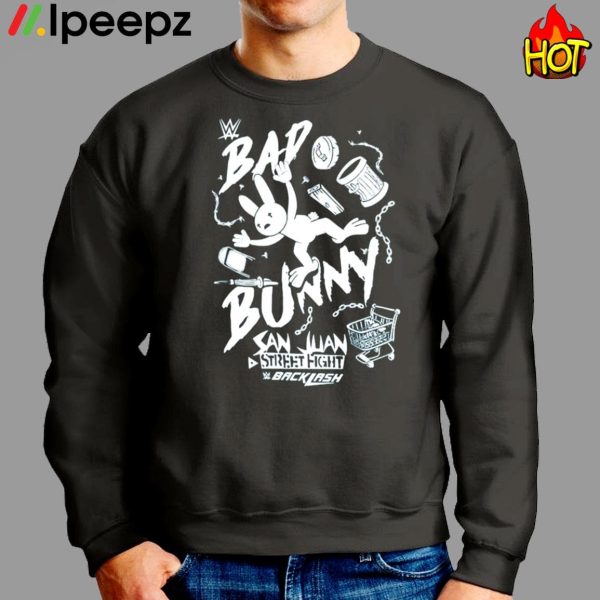 Bad Bunny Splash San Juan Street Fight Backlash WWE Shirt