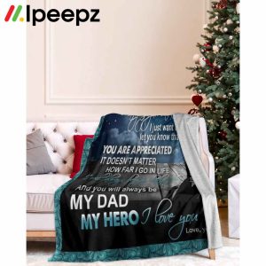 Fathers Day Gifts To My Dad Papa Pop Daddy From Daughter Quilt Fleece Blanket 3
