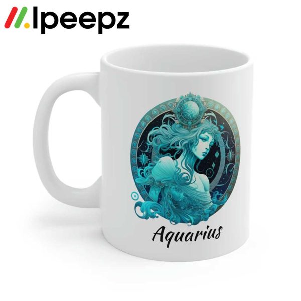 Fox Zodiac Sign Aquarius Mug