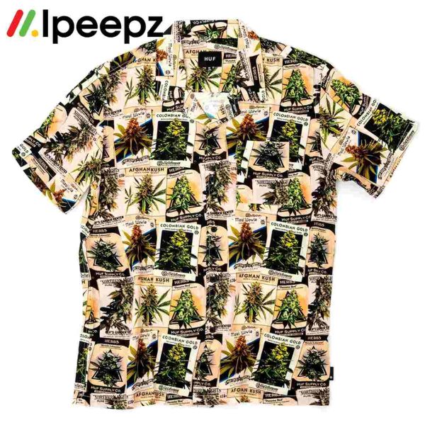 Herb Afghan Kush Colombian Gold Maui Wowie Hawaiian Shirt