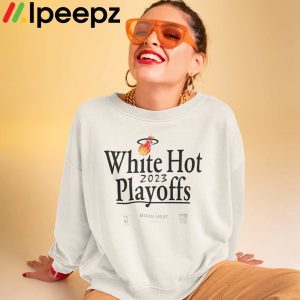 Miami Heat white hot 2023 playoffs shirt 3