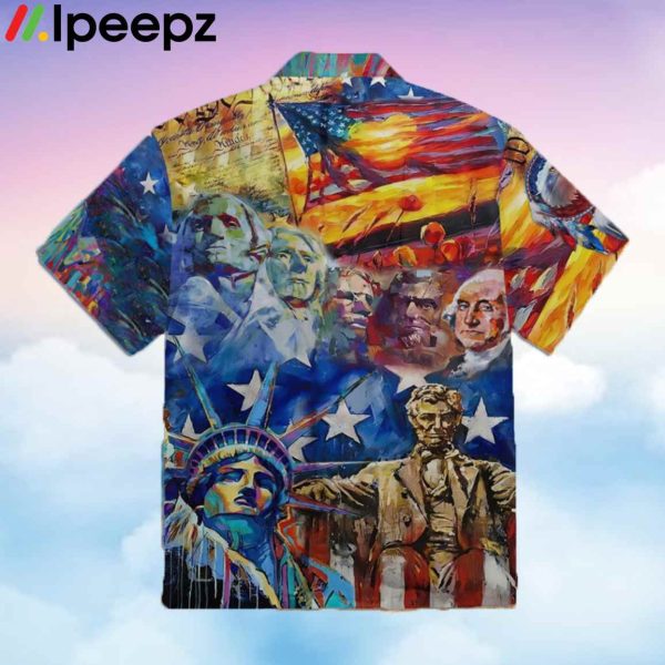 Statue of Liberty and US President Independence 4th of July Austria Hawaii Shirt