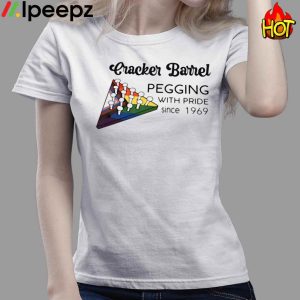 Cracker Barrel Pegging With Pride Since 1969 Shirt 4
