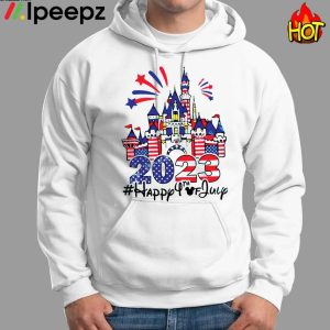 Happy 4th of July American Flag Disney Castle Family Shirt 2023 2
