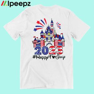 Happy 4th of July American Flag Disney Castle Family Shirt 2023