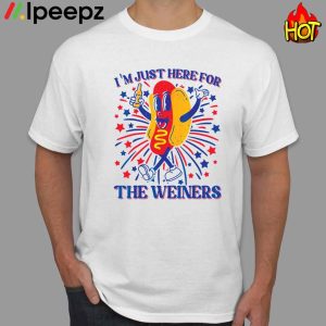 Hot Dog Im Just Here For The Wieners 4Th Of July Shirt 1