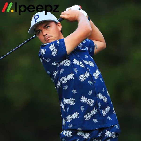 Rickie Fowler Pineapple Hawaiian Golf Shirt