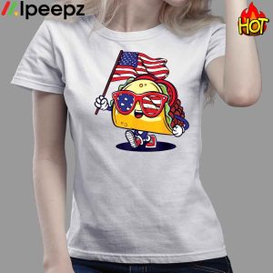 Taco Sunglasses American Flag USA Funny 4th Of July Shirt 4