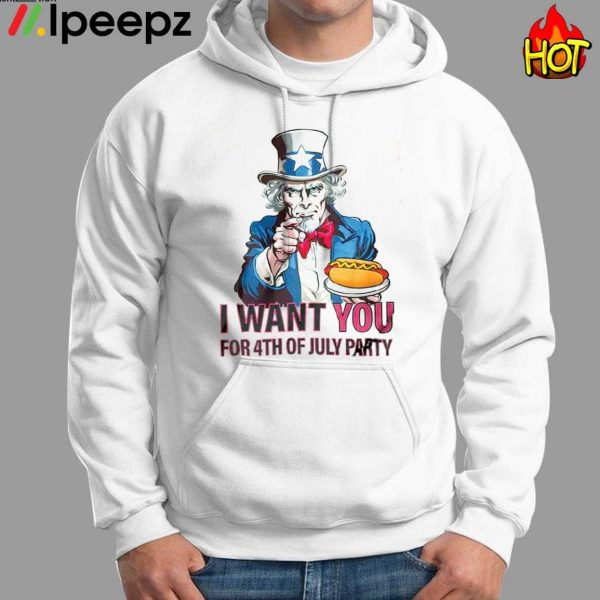 Uncle Sam Hold Hot I Want You 4th Of July Shirt