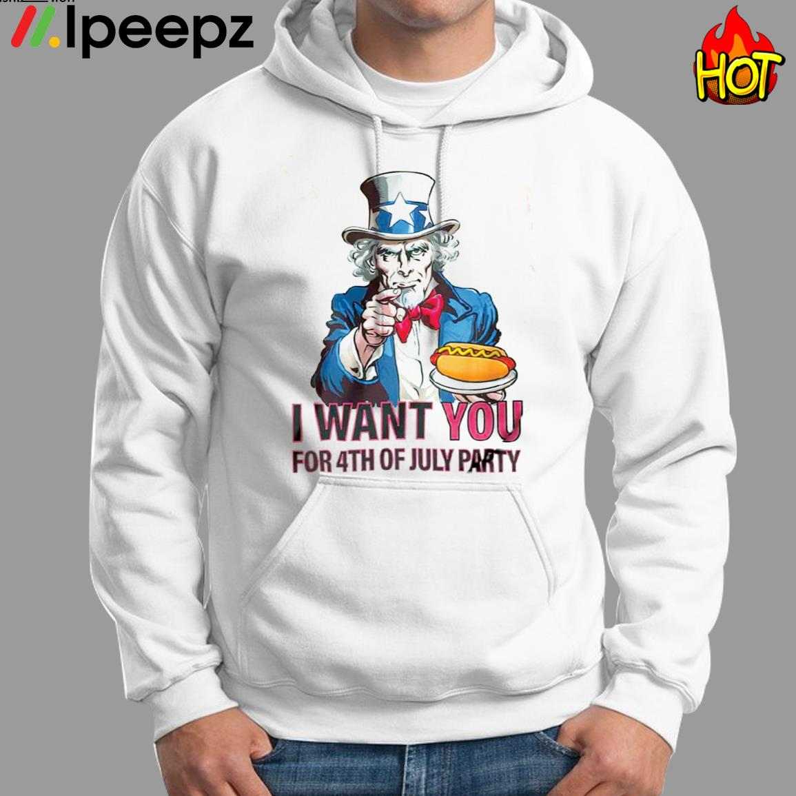 Uncle Sam Hold Hot I Want You 4th Of July Shirt 1