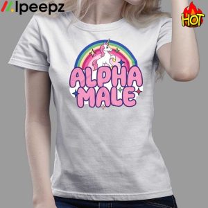 Unicorn Rainbow Alpha Male Shirt 4