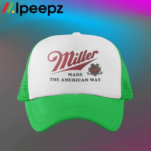 Vintage Miller Beer Made The American Way Trucker Hat