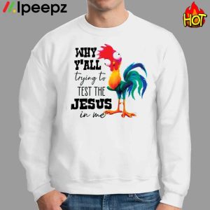 Why Yall Trying To Test The Jesus In Me Chicken Shirt 3