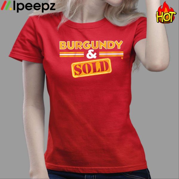 Burgundy Sold Washington Dc Shirt