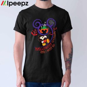Disney Castle Halloween Is Calling And I Must Go Mickey Shirt