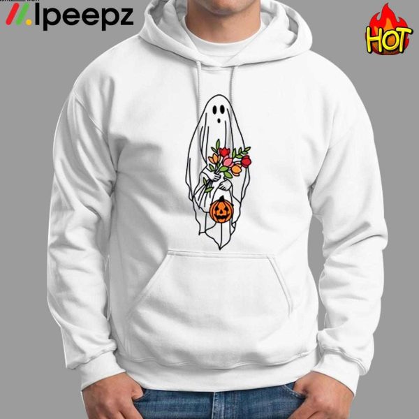 Floral Ghost Halloween Party Costume Shirt, Trick Or Treat