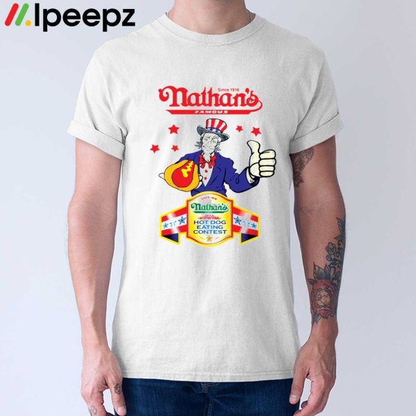 Joey Chestnut Nathans Famous Hot Dog Eating Contest Shirt