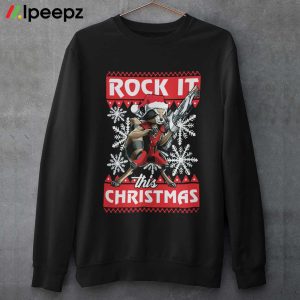 Rocket Raccoon Rock It This Christmas sweatshirt, T shirt, Hoodie