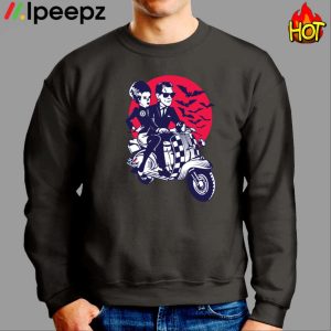 Ska Iloween Man And Women Driving Scooter At Halloween Shirt