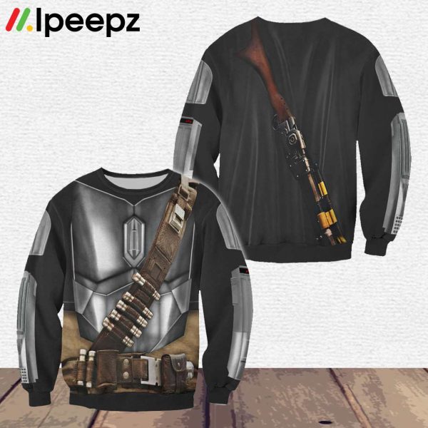 Steel Mandalorian Armor Halloween Costume Sweatshirt