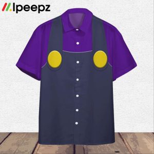 Waluigi Super Mario Hawaiian Shirt Halloween Cosplay