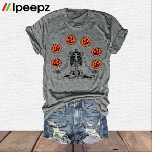 Pumpkin Skeleton Halloween Shirt