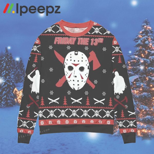 Friday The 13th Jason Voorhees Mask Christmas Ugly Sweater