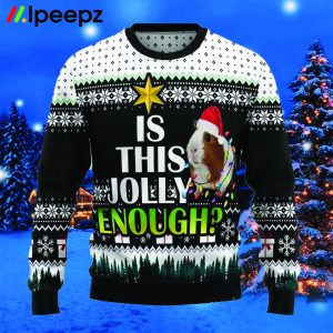 Is It Jolly Enough Guinea Pig Xmas Ugly Christmas Sweater