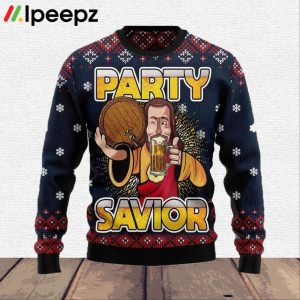 Jesus Party Savior Ugly Christmas Sweater