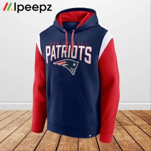 New England Patriots Profile Navy Big & Tall Trench Battle Pullover Hoodie