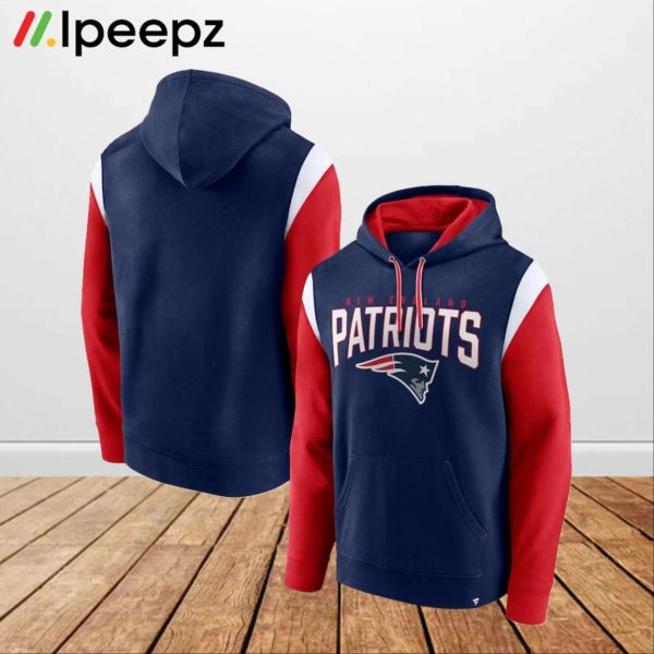 New England Patriots Profile Navy Big & Tall Trench Battle Pullover Hoodie