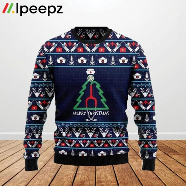 Nurse Christmas Tree Ugly Sweater