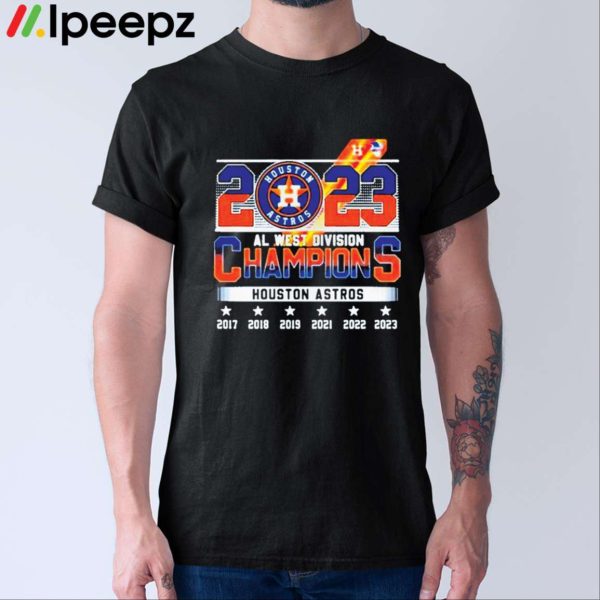 2023 AL West Division Champions Houston Astros 2017 2023 Shirt - Ipeepz
