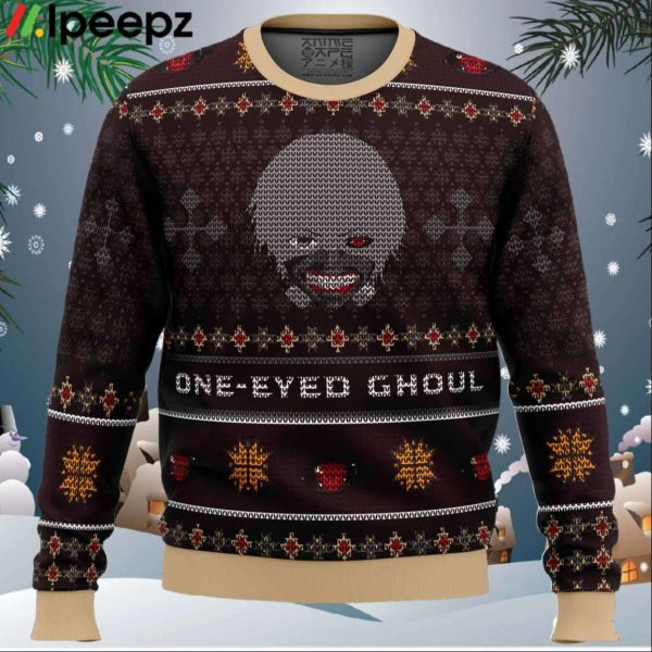 2Ken Kaneki One Eyed Ghoul Tokyo Ghoul Ugly Christmas Sweater
