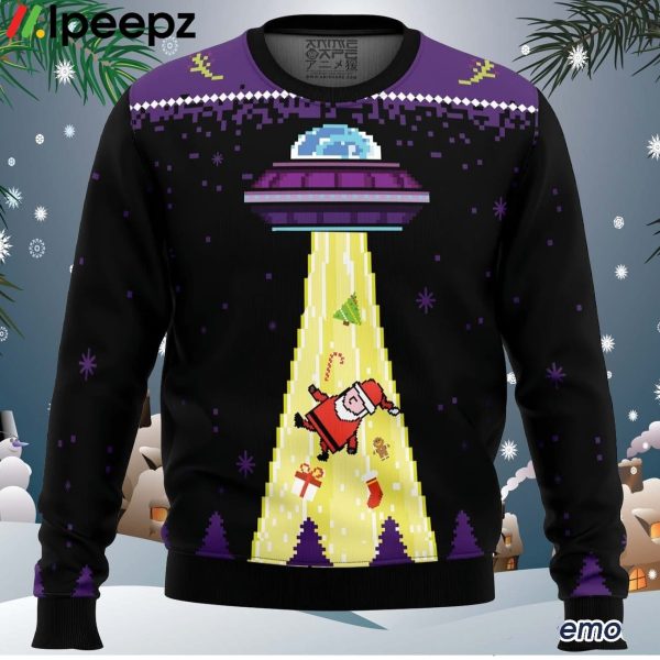 Alien Goodbye Santa Christmas Ugly Sweater