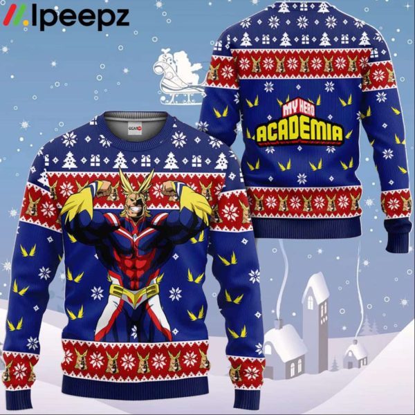 All Might Custom Anime Ugly Christmas Sweater