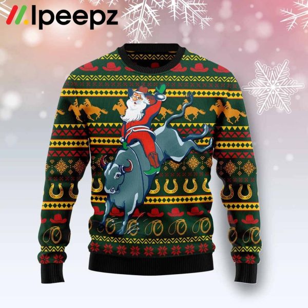 Amazing Cowboy Santa Claus Funny Ugly Sweater