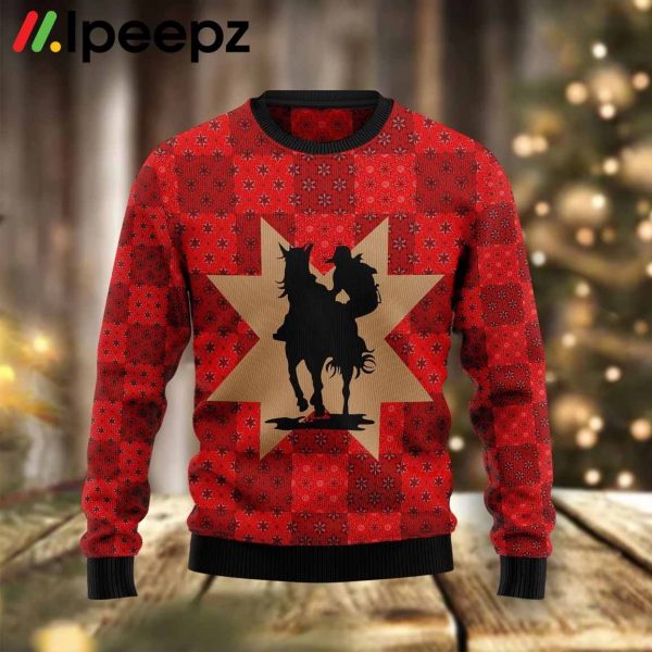 Amazing Cowgirl Red Funny Ugly Sweater