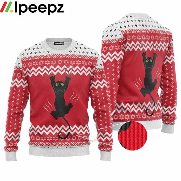Animal Funny Dark Cat Ugly Christmas Sweater