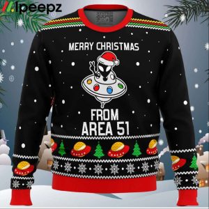 Area 51 Aliens Ugly Christmas Sweater