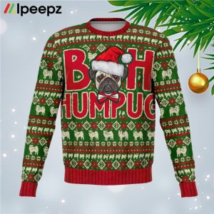 Bah Hum Pug Christmas Ugly Sweater