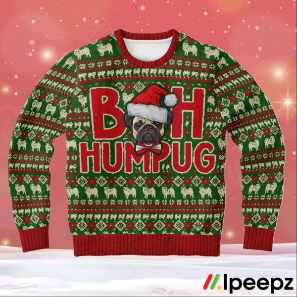 Bah Humpug Pug Ugly Christmas Sweater