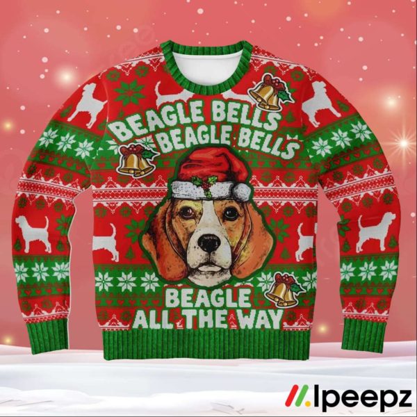 Beagle Bells Beagle Bells All The Way Ugly Christmas Sweater