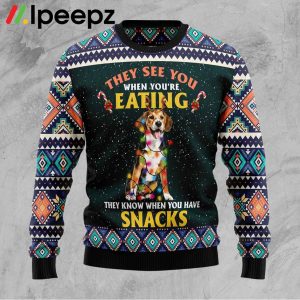 Beagle Snack Funny Family Ugly Christmas Sweater