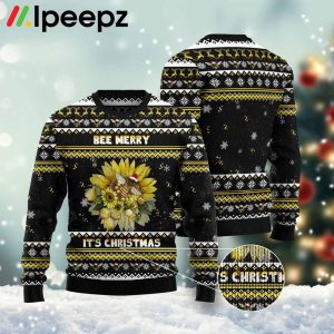 Bee Merry It’s Time Funny Family Ugly Christmas Sweater